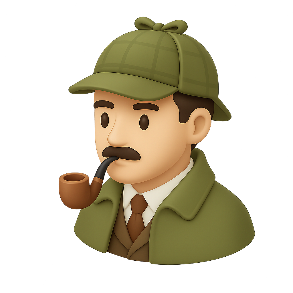 3D detective illustration